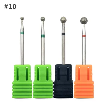 

HYTOOS 4Pcs Diamond Nail Drill Bit 3/32" Rotary Manicure Bits Nails Cuticle Burr Drill Accessories Nail Mills Manicure Tool D10