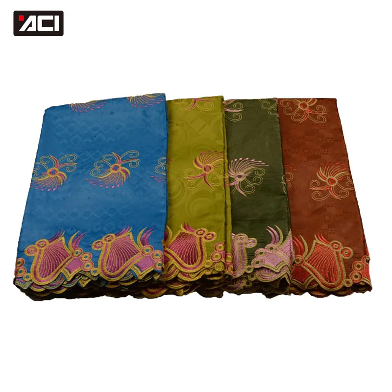 

ACI 5 Yards African Bazin Riche Lace Fabric Promotion Guinea Brocade Nigeria Lace Jacquard Fabric Shadda For Women Dress Elegant