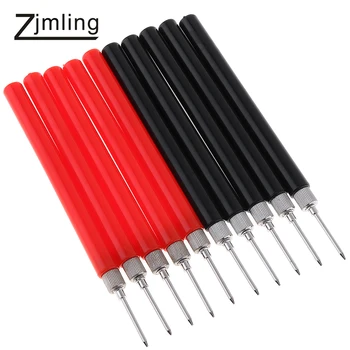 

10pcs/lot Spring Test Probe Tip Needle Insulated Test Hook Wire Connector Test Leads Pin for Digital Multimeter Multi Meter