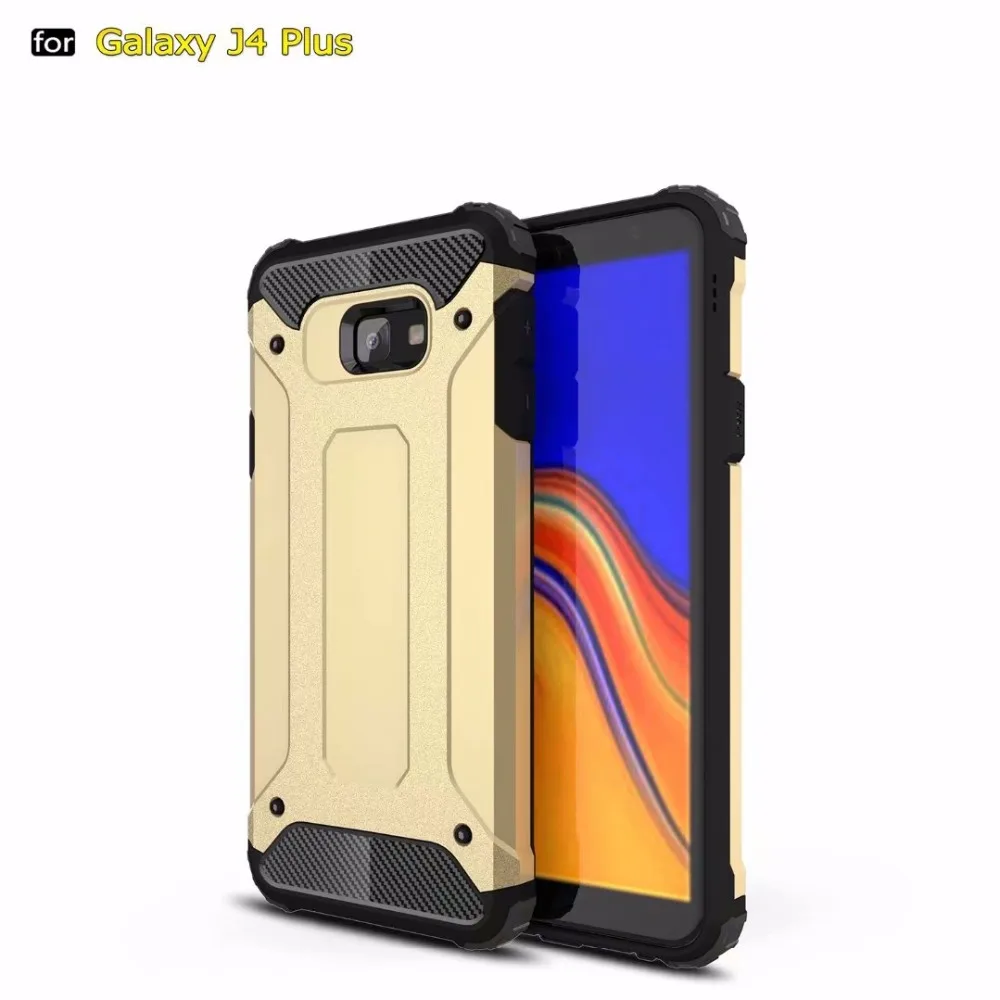 100 шт./лот Алмазная Броня ТПУ + ПК новейший чехол для Samsung Galaxy J4 plus/J4 Prime J6 plus/J6 2018