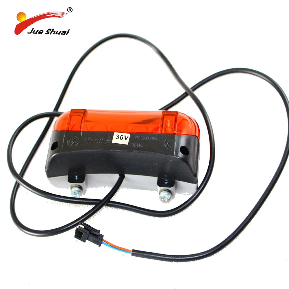 36V LED front head and rear light for electric bike bright head tail lamp connect with the main cable and controller of e bike