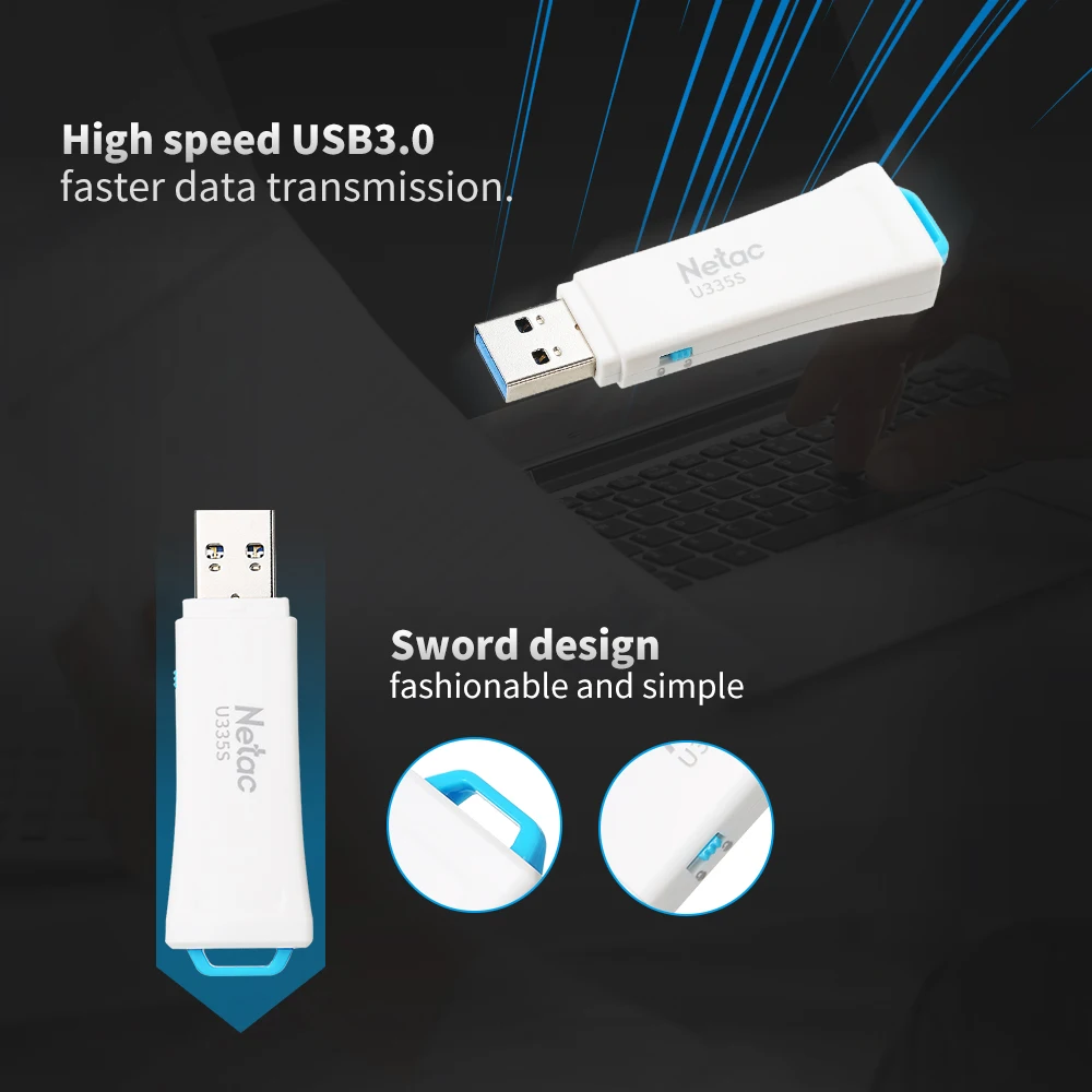 Netac U335S запись зашифрованный USB 3,0 Флешка 16 ГБ 32 ГБ 64 ГБ 128 ГБ флеш-накопитель в виде ключа Adata гаджет usb-ключ анимадо Миньон