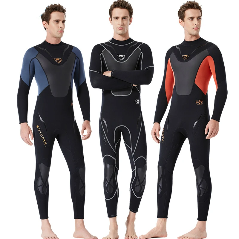 

3MM Winter Warm Men's Neoprene Scuba Diving Wetsuit One-Piece Swimming Wetsuit Surf Triathlo Swimsuit Snorkeling Spearfishing