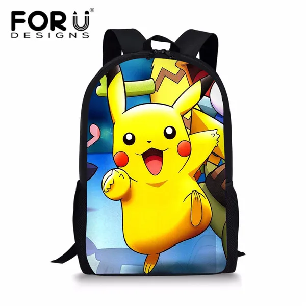 FORUDESIGNS Pokemon школьные сумки рюкзак для мальчиков и девочек Пикачу школьная сумка для подростков детский подарок рюкзаки детские школьные сумки Mochila - Цвет: XM1089C