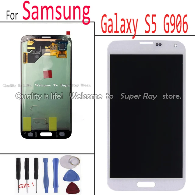 original white for samsung galaxy s5 g906 g906s g906k g906l lcd galaxy s5 display size