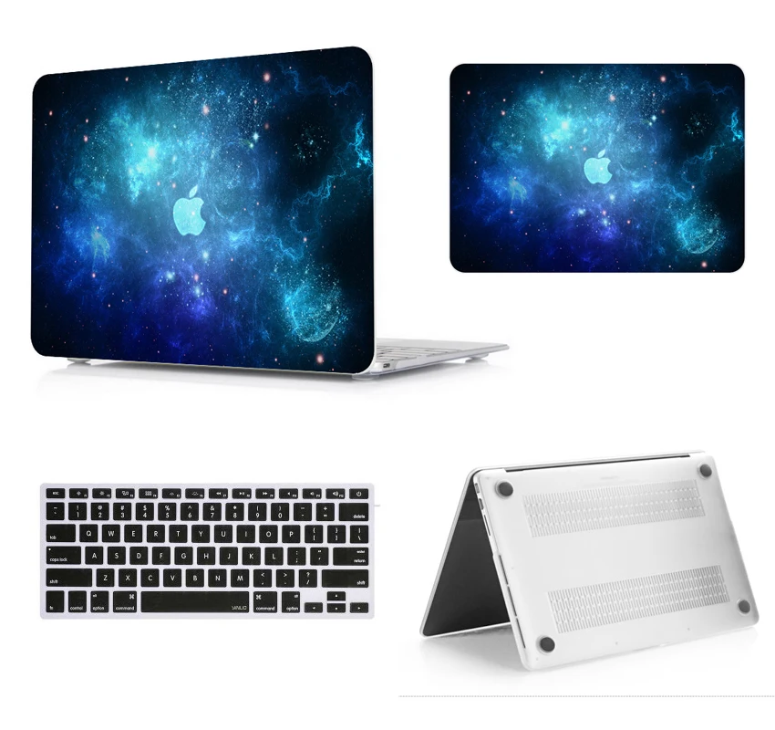 

Fashion Pattern Protective Hard Shell Case Keyboard Cover Skin Set For Fit 11 12 13 15"Apple Macbook Air Pro Retina Touch Bar SD