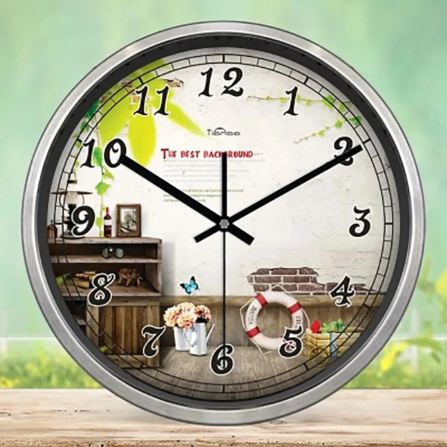 

Simple Large Wall Clock Mediterranean Quartz Creative Decorative Wall Clocks Home Decor Duvar Saati Minimalist Clocks wall