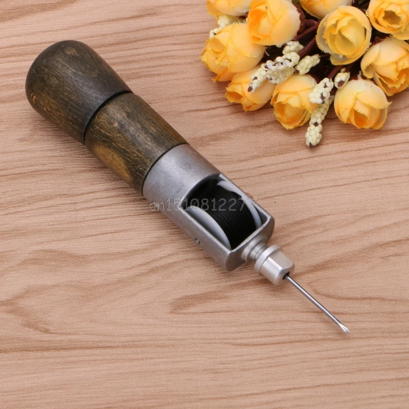 Leathercraft Lock Stitch Sewing Awl Thread Kit Needles Stitch Leather Fabric #H0VH# Drop shipping - Image 4