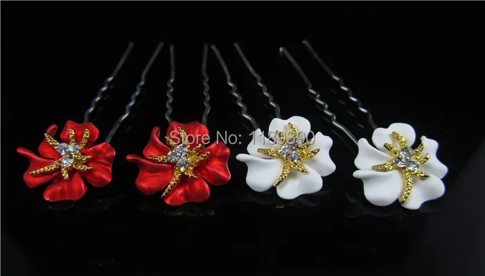 

10 Pieces Gold Hairpins And Clips For Women Rhinestone Starfish Bridal Wedding Hair Accessories For Hair Jewelry