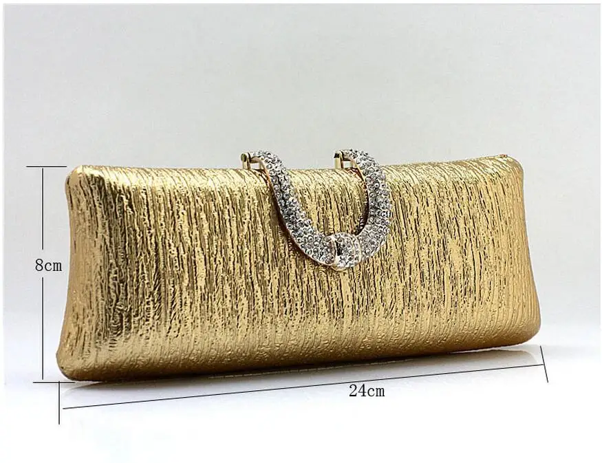Сумка клатч LUXY MOON женская золотого/серебряного цвета с бриллиантом|handbag storage