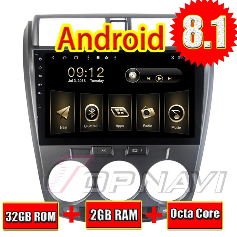 Автомобиль просмотра фотографий для Honda City 2008 2009 2010 2011 2012 2013 2014 10 1 ''Topnavi Plug &amp