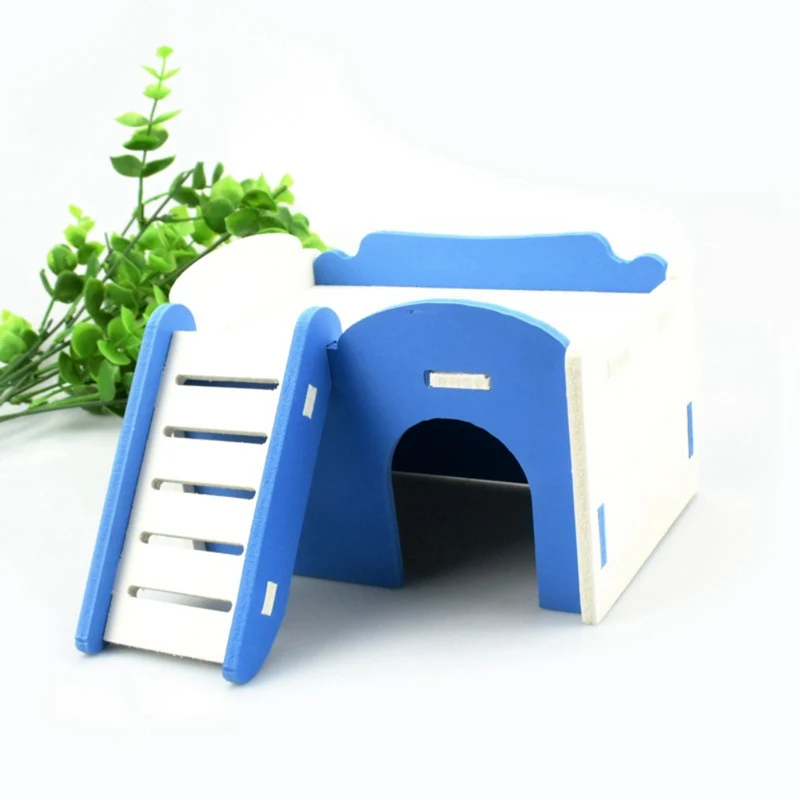 New Luxurious Hamster House Swing Toy Slide Hamsters Nest Loft Bed Cage Nest Pet Hedgehog Castle Climb Toys Small Pet House