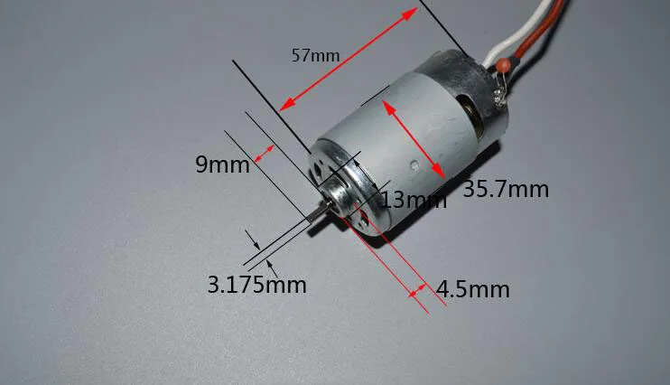 

Free Shipping 550 motor for RC Boat/Car model large torque 15000rpm with capacitance build-in cooling fan