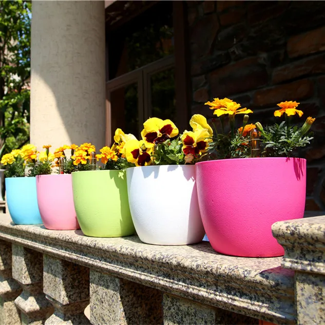 

2 PIECES Automatic irrigation watering pots with water gauge lazy farming personality Desktop storage smart plastic pots 3sizes