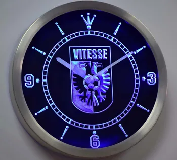 

nc1009 Vitesse Arnhem Stichting Betaald Voetbal Eredivisie Neon Light Signs LED Wall Clock