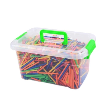 

NICEXMAS 800pcs Educational Mathematical Learning Building Block Wooden Blocks for Kids Children