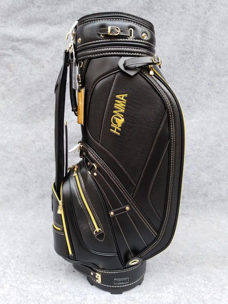 Фирменная новинка, профессиональная сумка Honma для гольфа, черный/коричневый цвета, стандартная кожаная сумка Honma для клюшек для гольфа, EMS