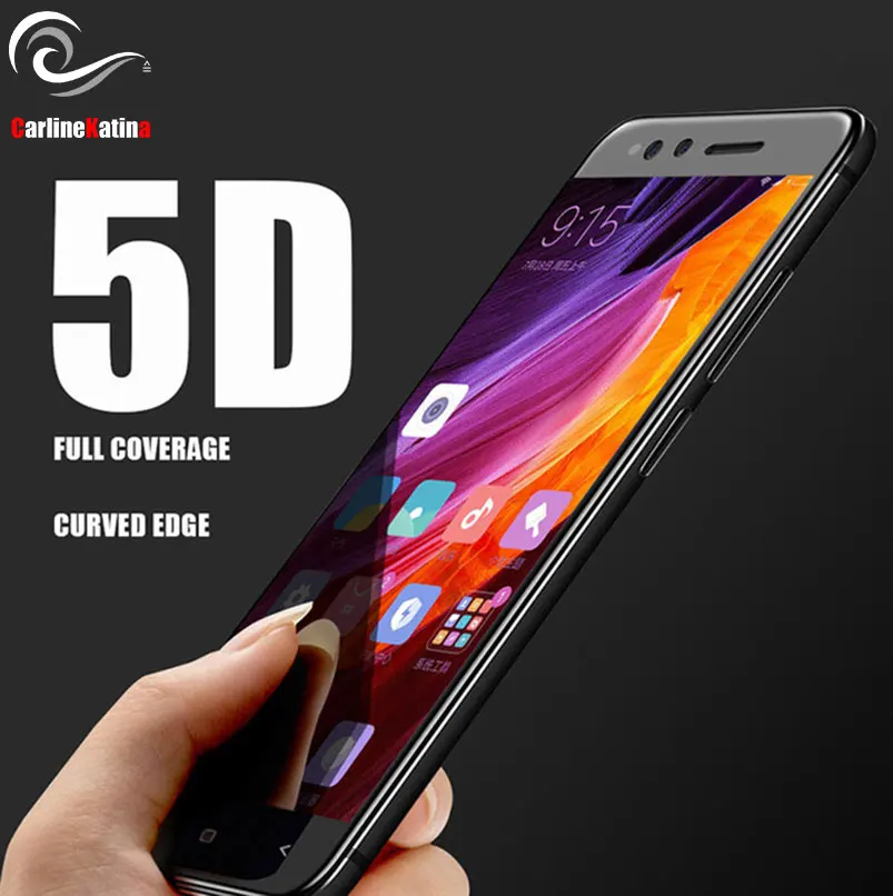 

5D Tempered Glass for Xiaomi Redmi 5 Plus Note 4X 5A Mi 8 5X A1 6 Y1 lite Note 5 6X Pro Screen Protector Full Cover Film Case