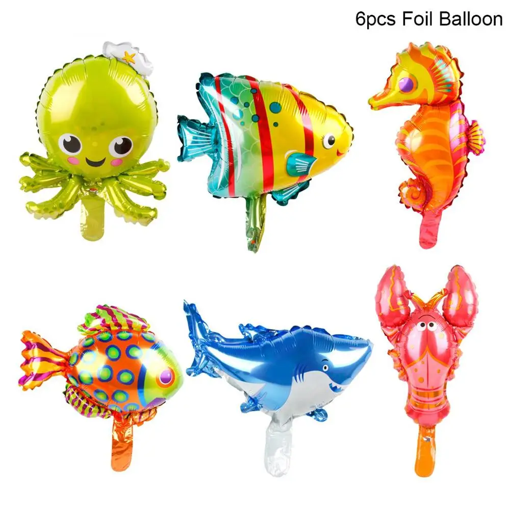 FENGRISE, баллоны Русалочки, воздушные шары Русалочки на день рождения, вечерние баллоны Русалочки на день рождения, декор для детского дня рождения - Цвет: Sea animal balloon 6