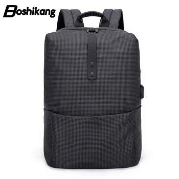 

Boshikang Waterproof Men's Backpack USB Charging Anti-theft Daypack Male Multi-function Rucksack Business Computer Backpack