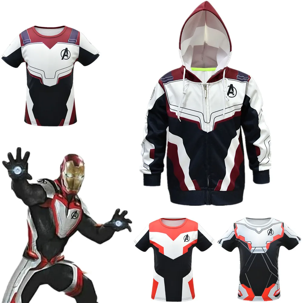 

2019 new Movie Avengers 4 Endgame Quantum Realm Sweatshirt Jacket Hoodie Cosplay Costumes superhero Iron Man Hoodies t-shirt