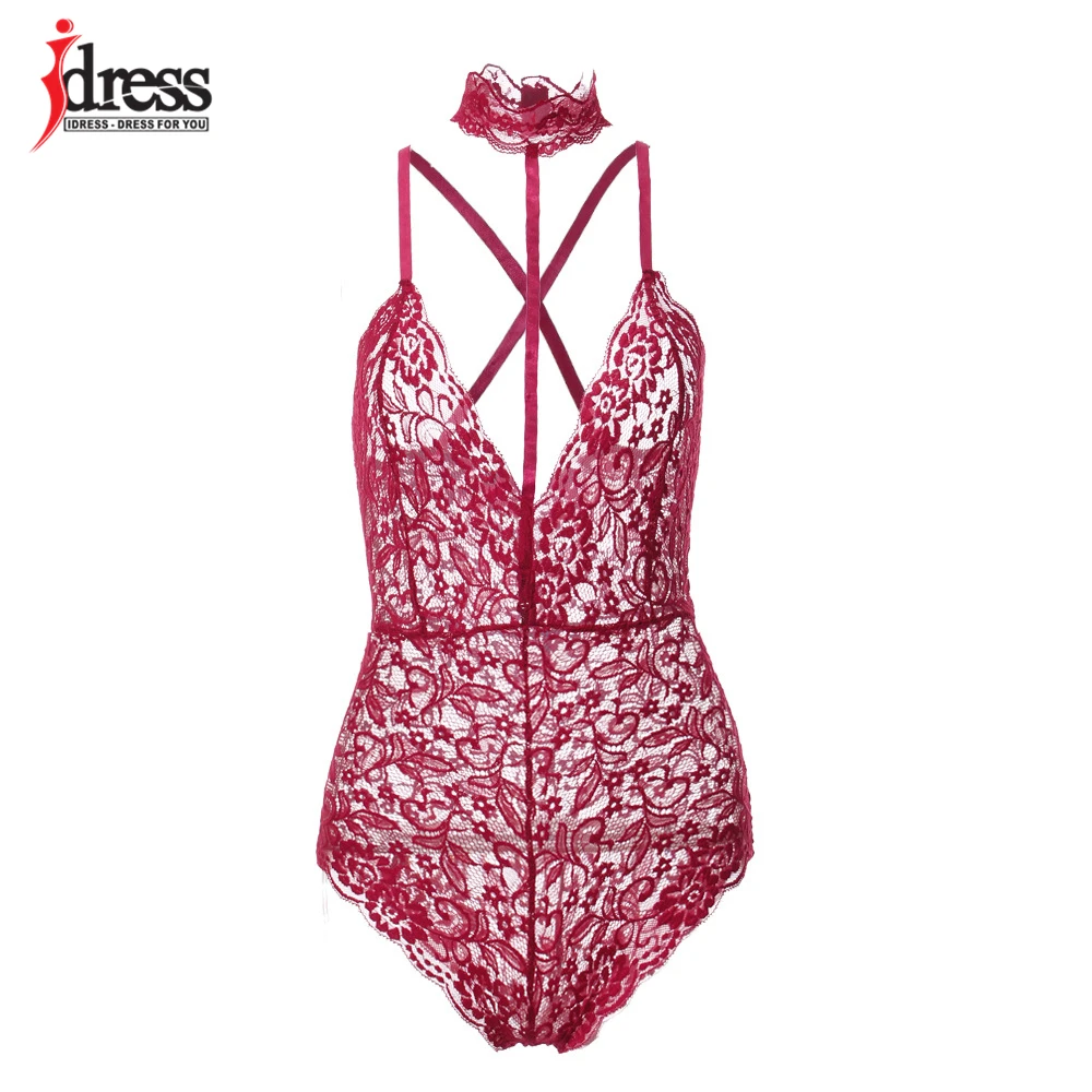 Sexy Women Lace Bodysuit 2017 Summer Crochet See Through Straps Deep V Neck Halter Bodycon Jumpsuit Backless Bandage Bodysuits (6)
