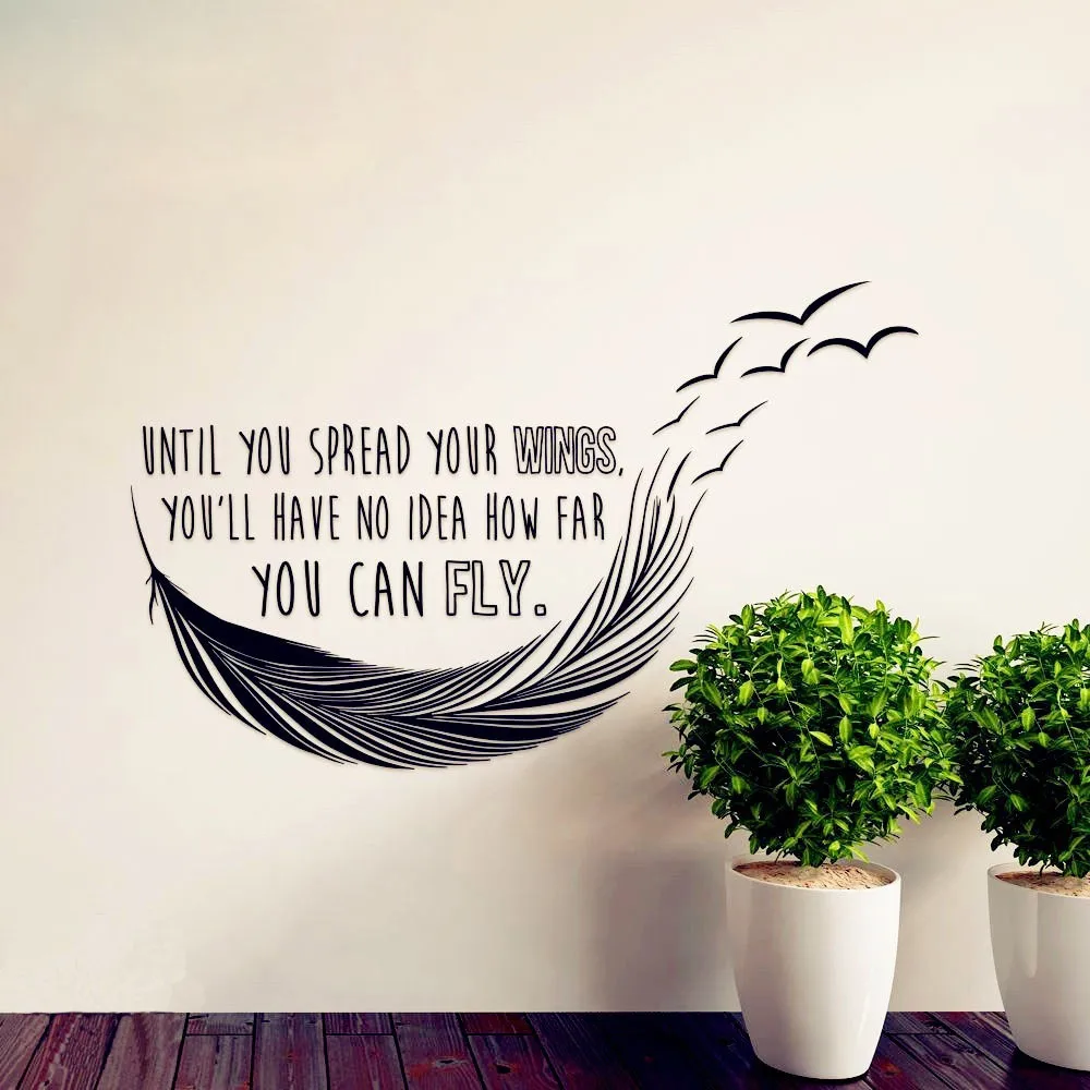Quotes About Spreading Your Wings Inspirational Quotes " Until You Spread Your Wings Have No Idea How Far You  Can Fly" Vinyl Wall Stickers Home Decor Diy|Stickers Home Decor|Wall  Stickers Home Decorhome Decor - Aliexpress