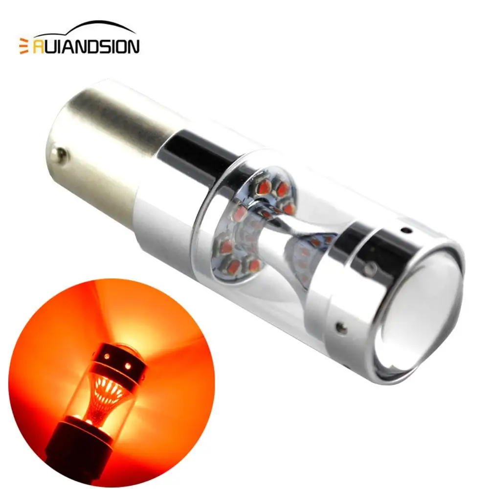 2 шт. 60 вт 1156 BA15S P21W 12SMD XBD светодиодный указатель поворота BAU15S PY21W красный