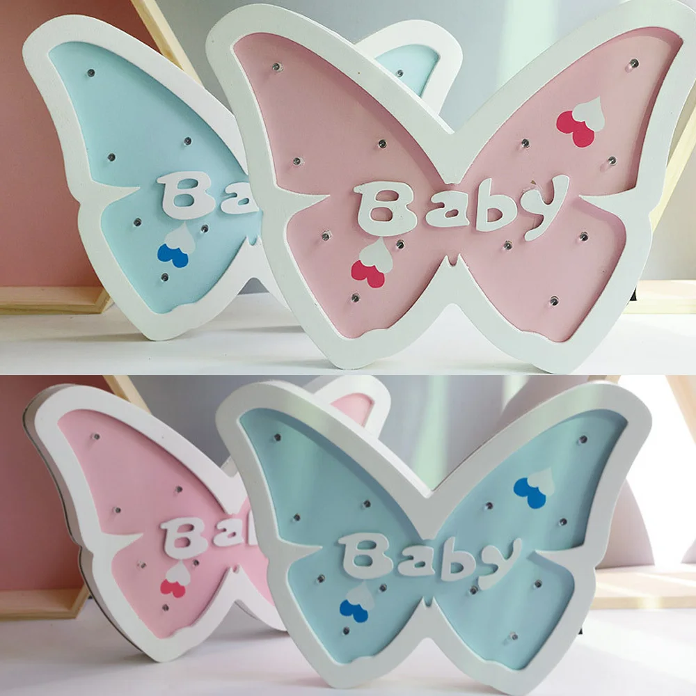 

Wooden Lovely Butterfly Led Night Light Lamp Beautiful Home Decorative Nightlights Baby Children Gift Bedroom Table Lamp