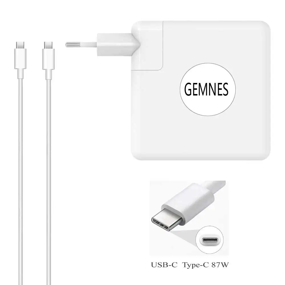 New 20.2V 4.3A 87W Power Adapter Charger USB-C Type C Cable for Macbook Pro 15 Inch