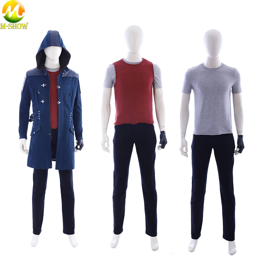 Custum Cosplay Costume Game Cosplay Clothes Devil May Cry 5 Cosplay Nero Costume  Full Set For Halloween Party