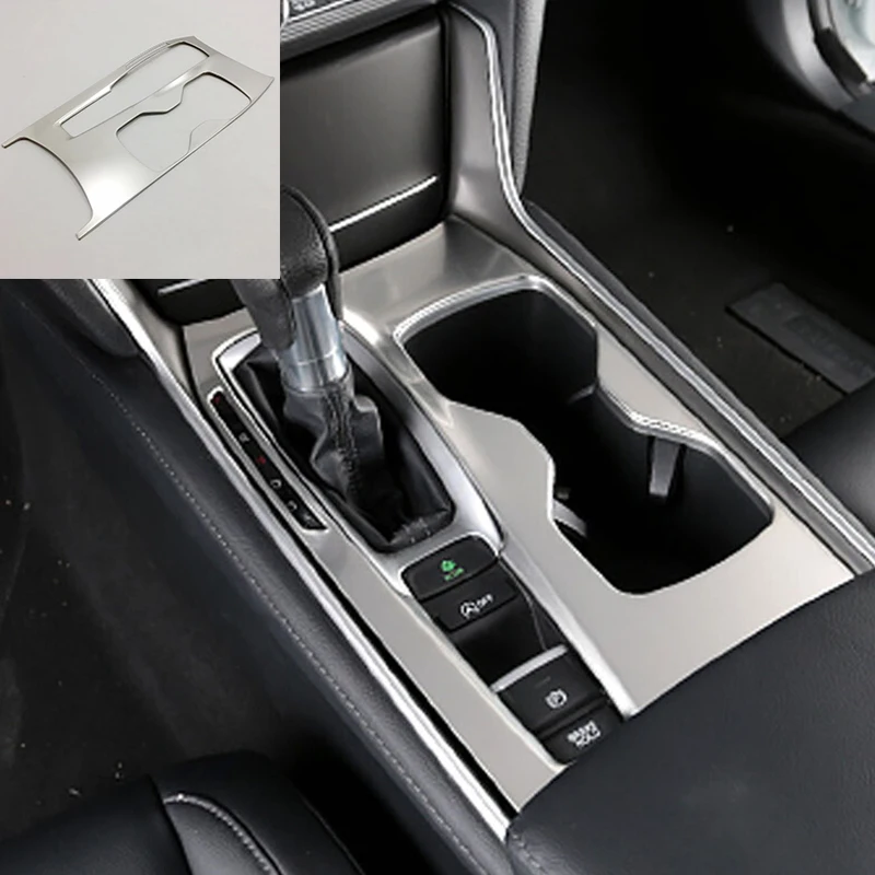 For Honda Accord 10th 2018 2019 Stainless steel Car Front water cup frame Accessories car styling For Honda Accord 10th 2018 2019 Stainless steel Car Front water cup frame Accessories car styling