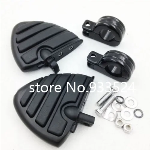 

Front 1 1/4" Wing Foot Pegs Clamps for Harley Honda Yamaha Kawasaki Triumph Bobber Chopper Cafe racer ATV UTV Scooter