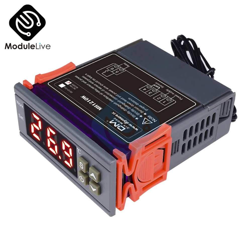 MH1210W 90-250V 10A 220V цифровой регулятор термостата температуры-50 ~ 110 градусов Цельсия контроль нагрева NTC датчик MH1210W 90-250V 10A 220V цифровой регулятор термостата температуры-50 ~ 110 градусов Цельсия контроль нагрева NTC датчик