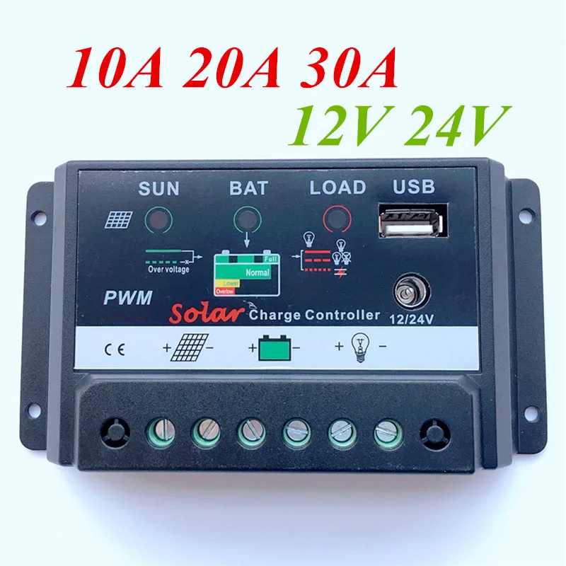 Free Shipping !! Solar Water Pump Controller 12/24V 10A 20A 30A Solar