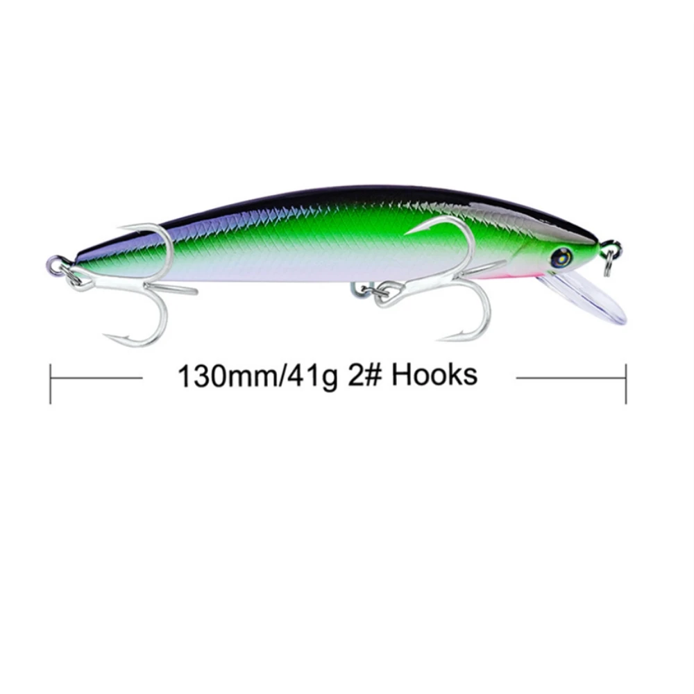 1 шт. 13 см 41 г Гольян рыболовная приманка рыба воблер снасти воблер искусственные японские жесткие приманки плавающие приманки 2# Крючки рыболовные снасти - Цвет: 5