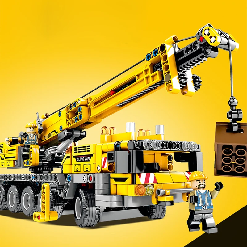 

City Engineering Technic Machine Car Building Blocks 665pcs Compatible Legoingly Technic Enlighten Bricks Toys For Children Gift