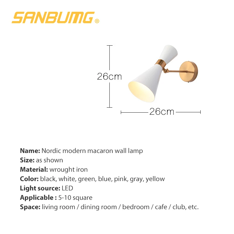  SANBUMG Nordic Wall Light Modern Wall Sconce wall lamp adjustable corridor lamp bedside lamp wall I - 33061055412