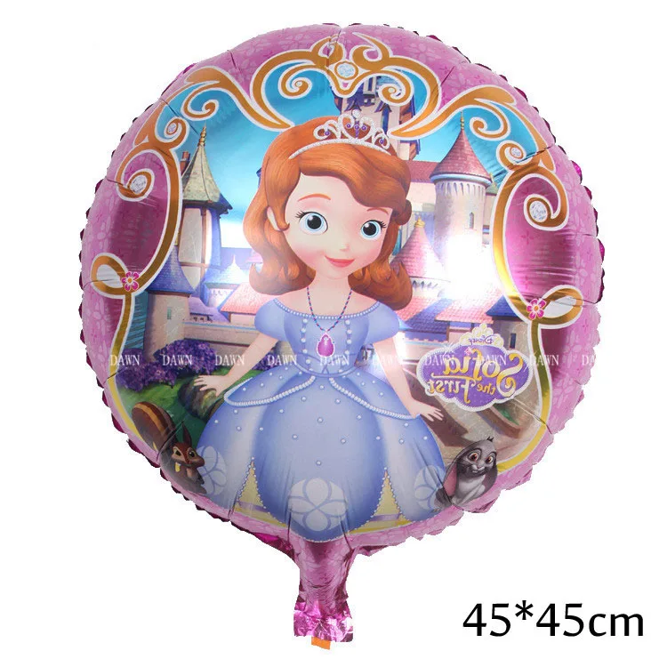 Большая Белль Золушка Белоснежка Эльза Принцесса фольга воздушные шары для дня рождения украшения гелиевые шары подарок для детей - Цвет: round 3