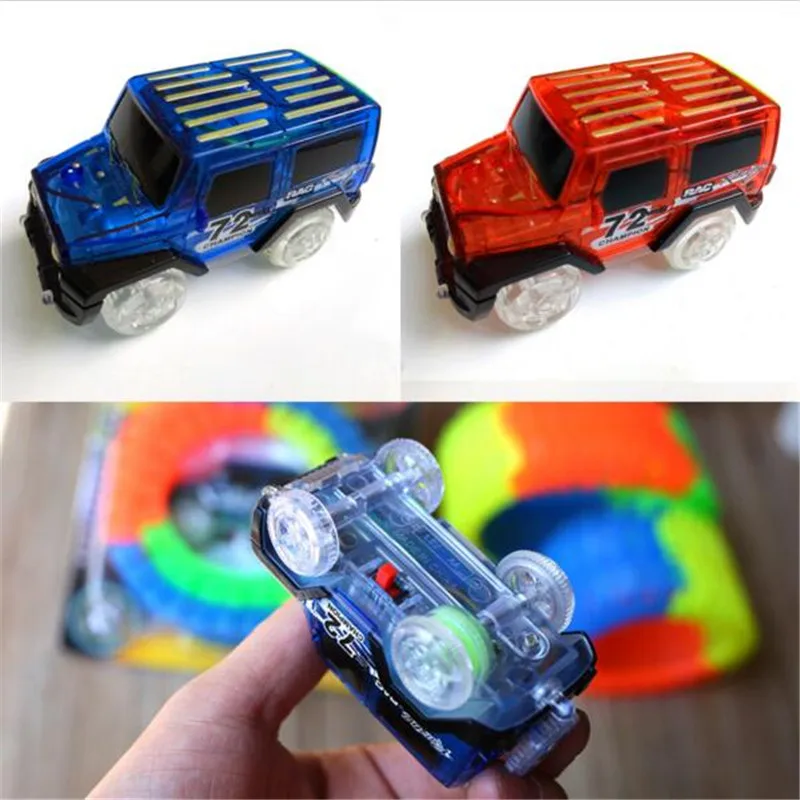 LED light up Tracks Electronics Car font b Toys b font With Flashing Lights Fancy DIY