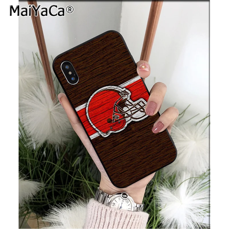 MaiYaCa Cleveland Browns TPU мягкий черный чехол для телефона, чехол для Apple iPhone 8 7 6 6S Plus X XS MAX 5 5S SE XR мобильных телефонов