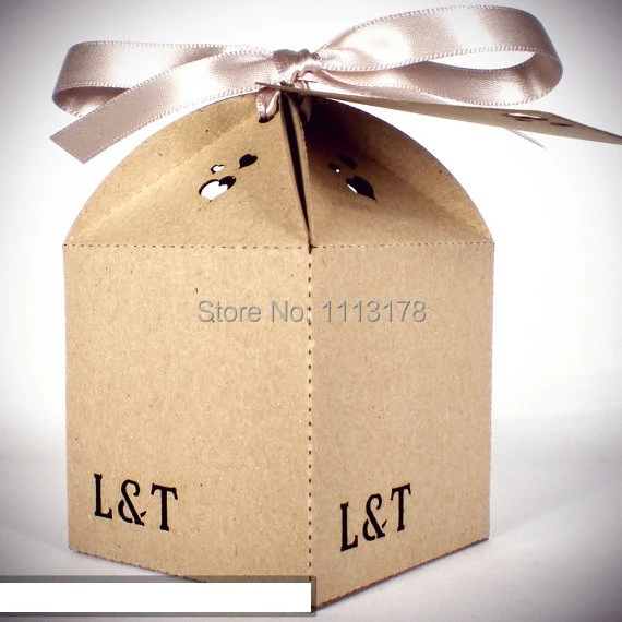 Cajas de favores personalizadas rústicas, cajas recuerdo de papel, golosinas para fiesta de boda, Dulces, galletas, chocolate, caja de regalo, soportes de favores de boda|holder wedding|holder paper AliExpress