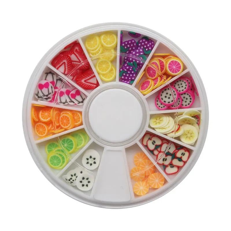 

Modeling Clay Accessories Fruit Slices Filler For Nails Art Tips/Balls Slime Fruit For Kids DIY Accessories Supplies Decoration