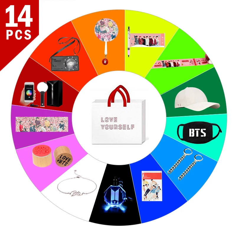 Sgdoll Kpop 14pcs Set Surprise Fans Gift Lightstick Army Bomb Bts