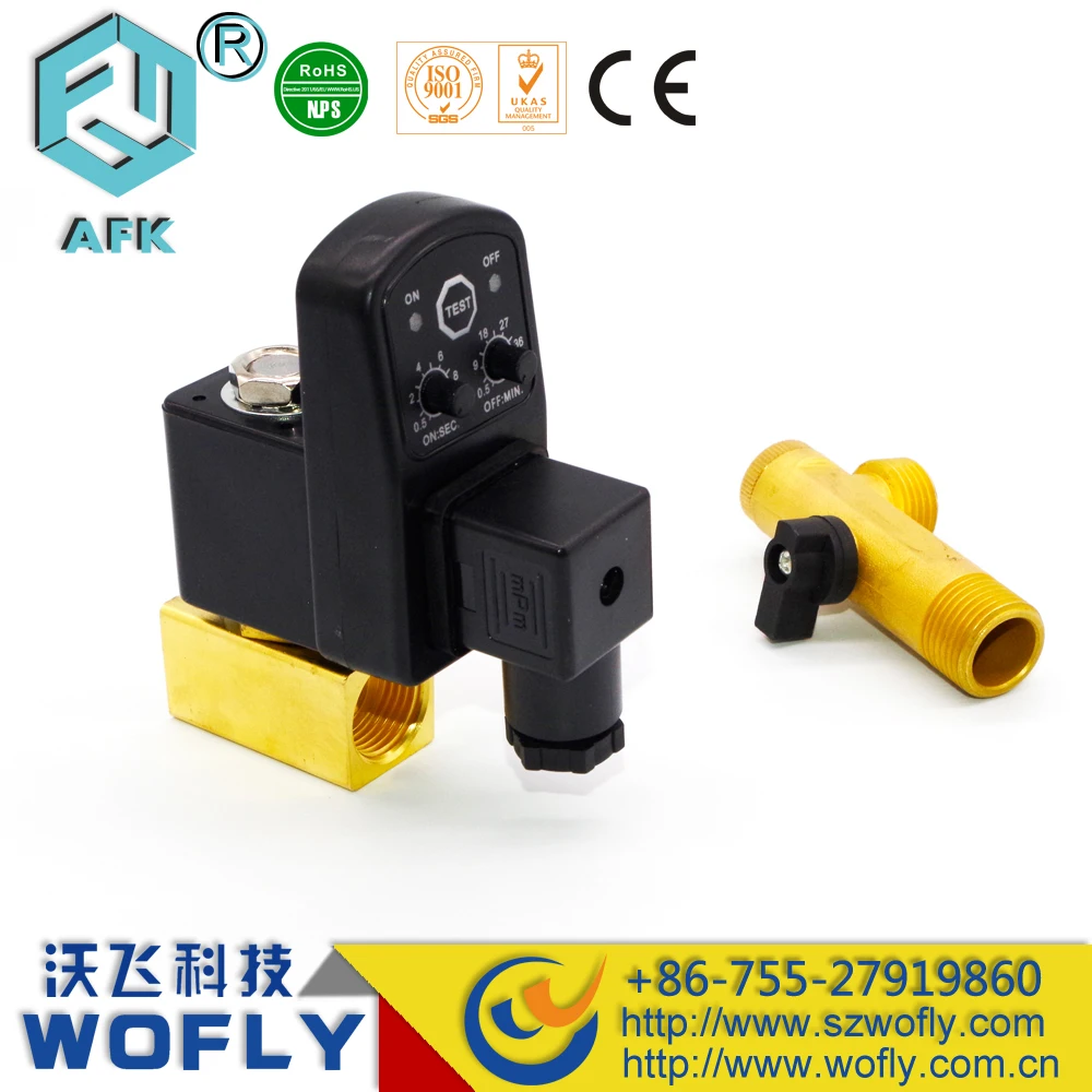 

1/2'' Electric Drain Valve With Timer Automatic Drains for Air Compressors