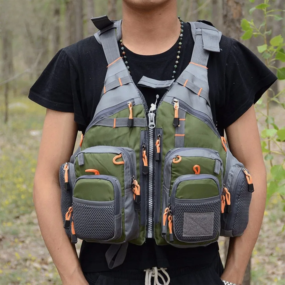 

Comfortable Multifunctional Outdoor Safety Fishing Vest Quick Drying Mesh Vest Mutil-Pockets Removable Fishing Vest Jacket