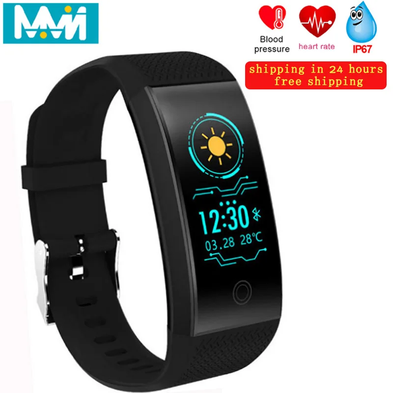 

Smart Bracelet QW18 Color Screen Smart Wristbands Multi-Sport IP67 Waterproof Bluetooth Heart Rate Blood Pressure Monitor