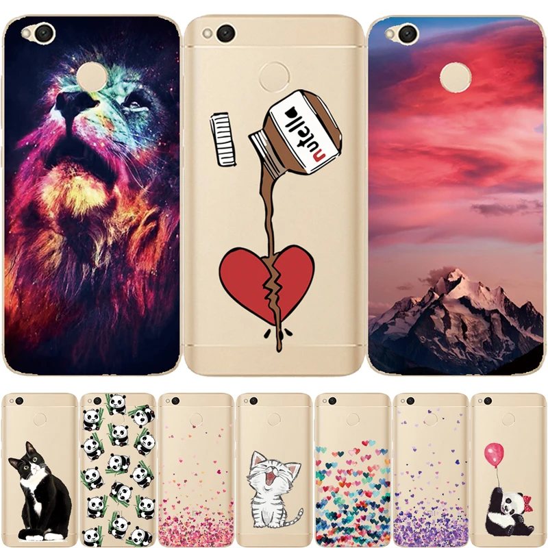 

THREE-DIAO Cute Cartoon Soft TPU Case For Xiaomi Redmi 3 3S 4 4A 5 5Plus 5A 6 6A Pro Note 4 4X 5A Pro Thin Silicon Pattern Cover