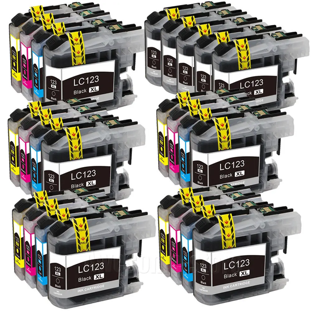 25x струйный картридж с чернилами совместимый Brother LC123 MFC J650DW DCP J752DW J4110DW 2|Чернильные