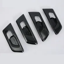 4 шт. внутренняя ручка двери крышки отделка для Honda CRV стиль ABS углеродного волокна Тюнинг машины с левым рулем аксессуары